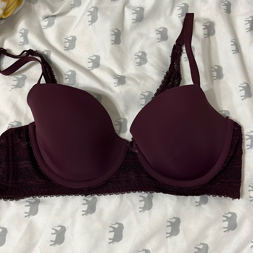 Burgundy aerie bra 34B